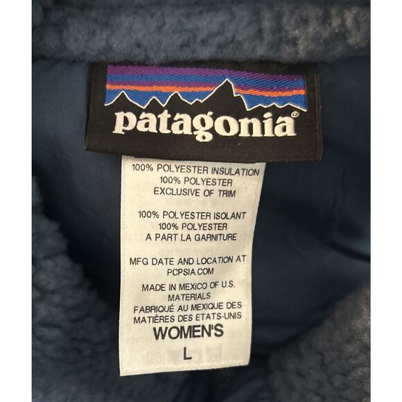 Patagonia Vest Navy Blue Retro X Fleece Sherpa Outdoor Womens Sz Large - Picture 5 of 5